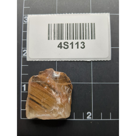 Carmel and Clear Swirl Art Glass Cullet Translucent #4S113 - Picture 6 of 6